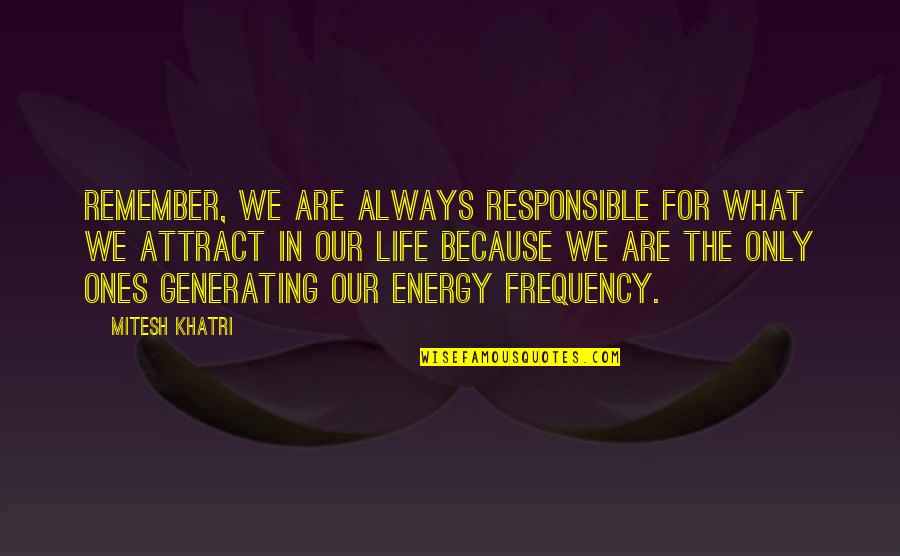 Bartlam Bridge Quotes By Mitesh Khatri: Remember, we are always responsible for what we