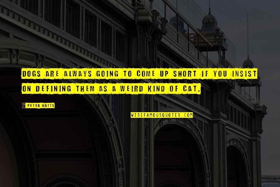 Bartlomiej Swiderski Quotes By Peter Watts: Dogs are always going to come up short