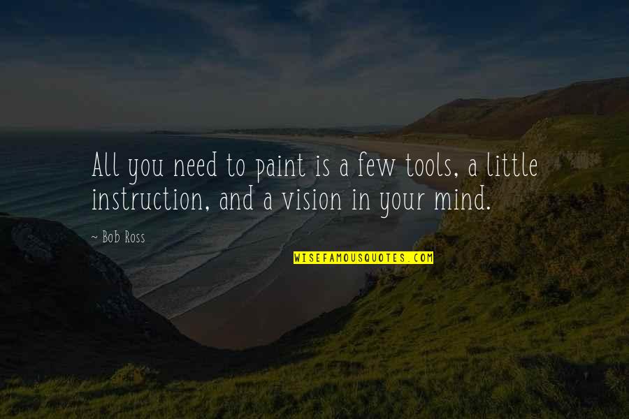 Bartnik Miod Quotes By Bob Ross: All you need to paint is a few