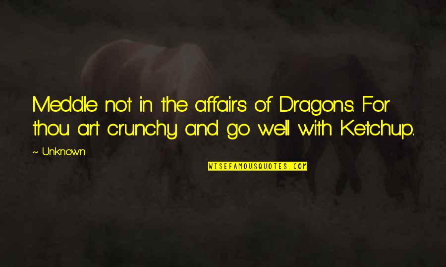 Bartzabel Quotes By Unknown: Meddle not in the affairs of Dragons. For