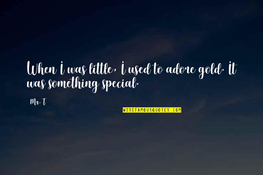 Barut Kemer Quotes By Mr. T: When I was little, I used to adore