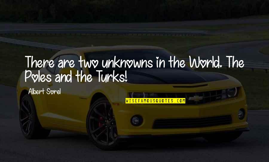 Basamangas Quotes By Albert Sorel: There are two unknowns in the World. The