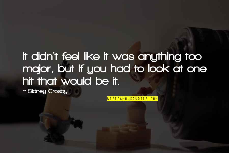 Basanta Utsav Quotes By Sidney Crosby: It didn't feel like it was anything too