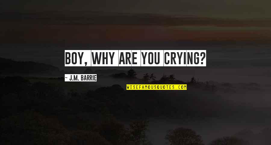 Baseball For Shirts Quotes By J.M. Barrie: Boy, why are you crying?