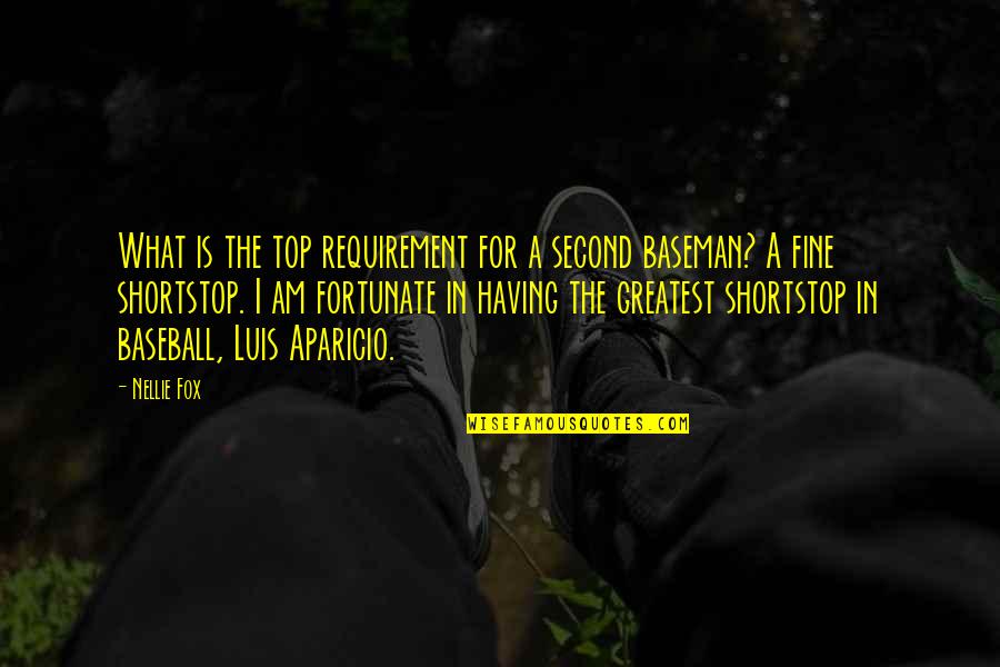 Baseman's Quotes By Nellie Fox: What is the top requirement for a second