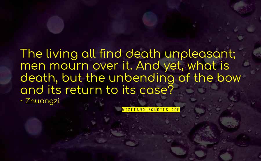 Bash Expansion Quotes By Zhuangzi: The living all find death unpleasant; men mourn