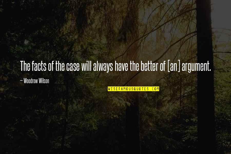 Bash Input Quotes By Woodrow Wilson: The facts of the case will always have