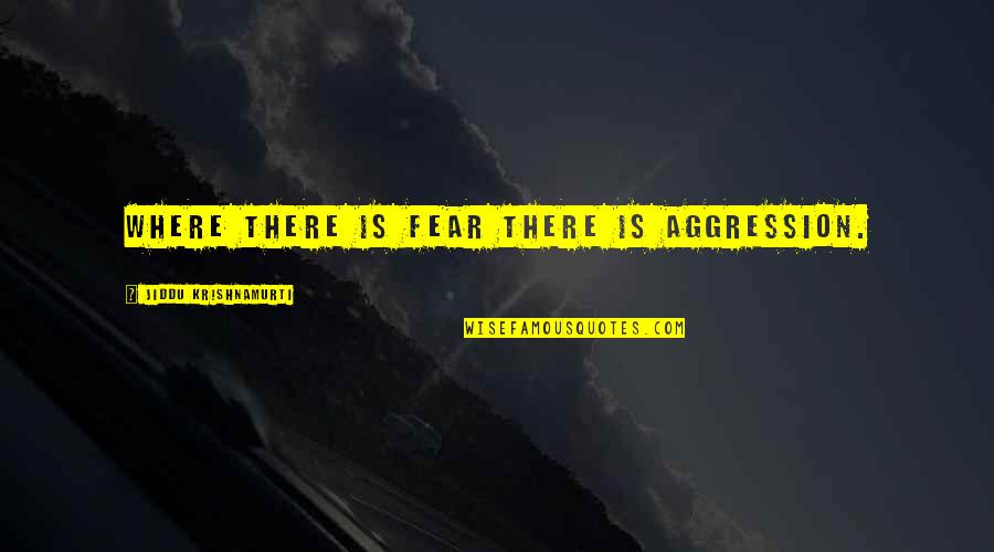 Bash Ssh Command Quotes By Jiddu Krishnamurti: Where there is fear there is aggression.