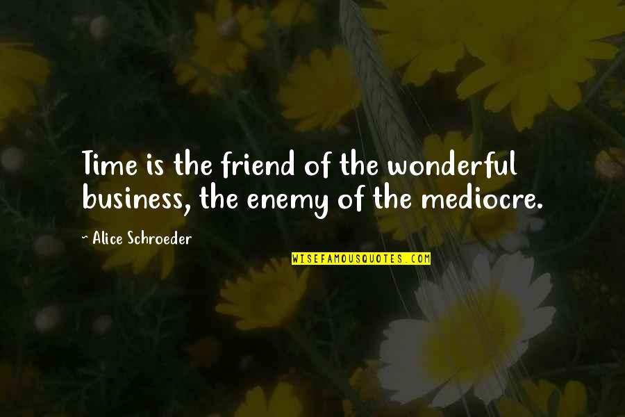 Bashert Quotes By Alice Schroeder: Time is the friend of the wonderful business,