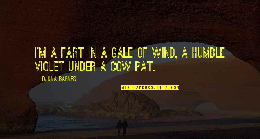 Bashr Quotes By Djuna Barnes: I'm a fart in a gale of wind,
