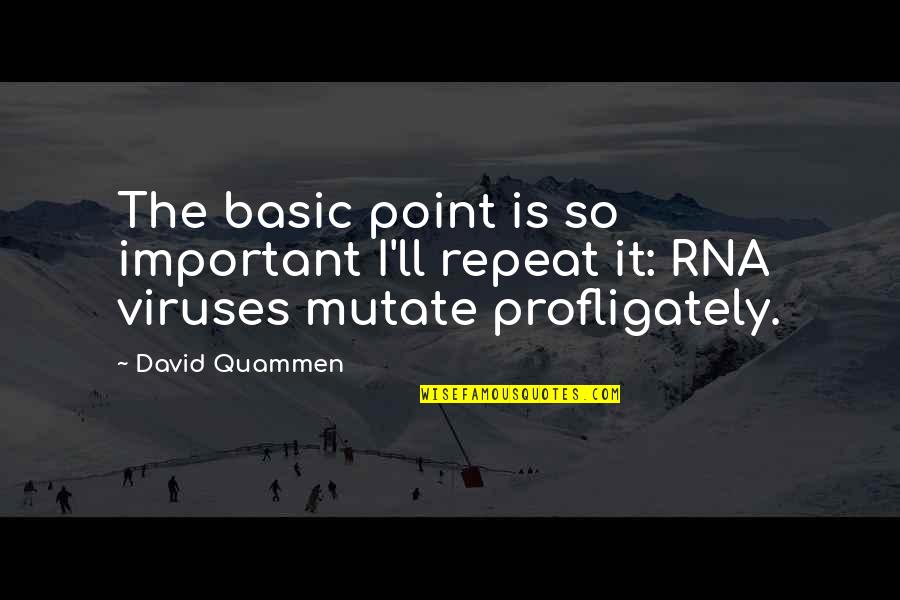 Basic Is Important Quotes By David Quammen: The basic point is so important I'll repeat