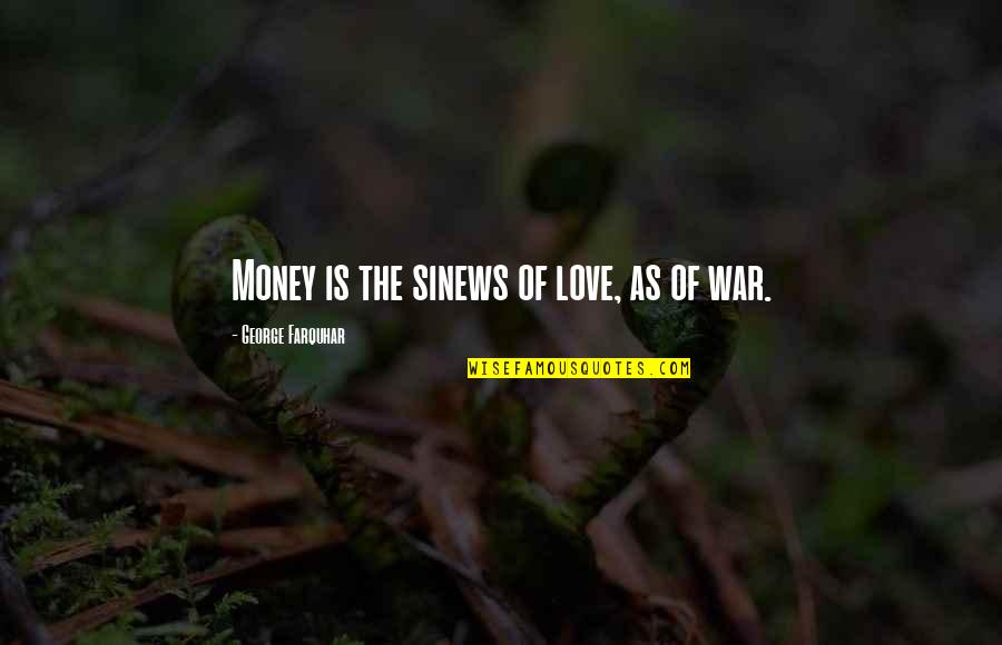 Basilio Buda Quotes By George Farquhar: Money is the sinews of love, as of