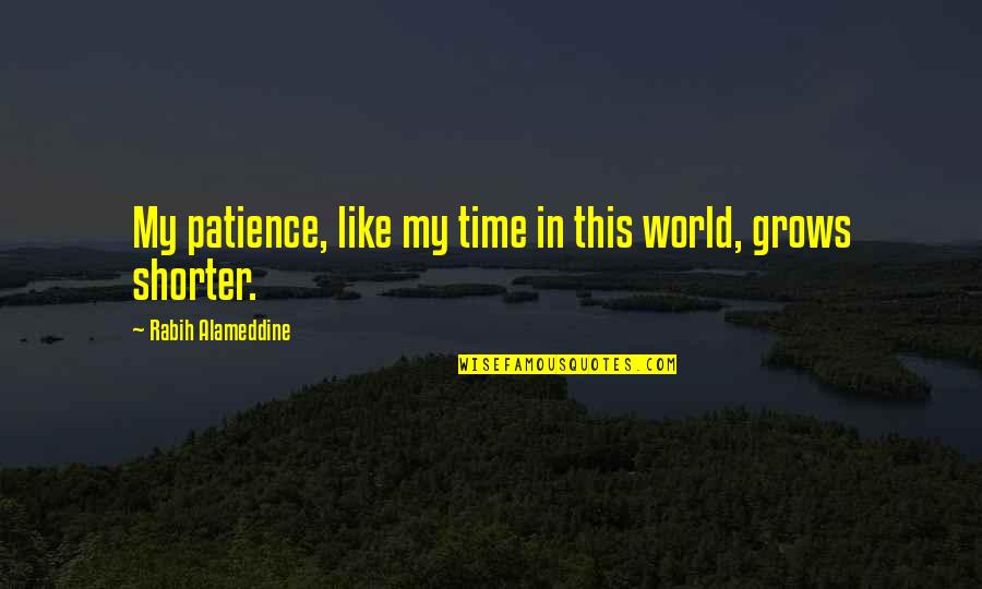 Basilisks Running Quotes By Rabih Alameddine: My patience, like my time in this world, Basilisks Running Quotes By Rabih Alameddine: My patience, like my time in this world,