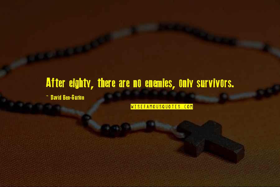Basketball Game Loss Quotes By David Ben-Gurion: After eighty, there are no enemies, only survivors. Basketball Game Loss Quotes By David Ben-Gurion: After eighty, there are no enemies, only survivors.