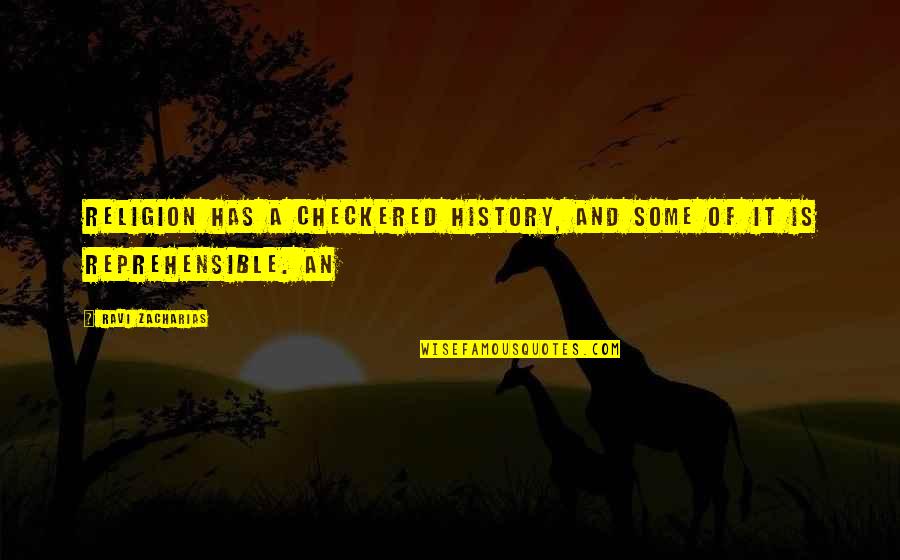 Basketball Jump Shot Quotes By Ravi Zacharias: Religion has a checkered history, and some of