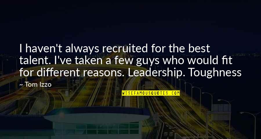 Basketball Leadership Quotes By Tom Izzo: I haven't always recruited for the best talent.