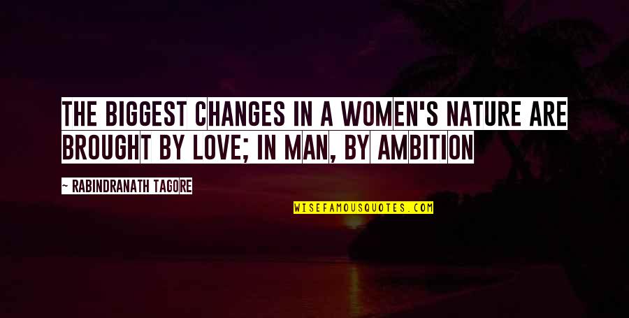 Basketball Player Relationship Quotes By Rabindranath Tagore: The biggest changes in a women's nature are