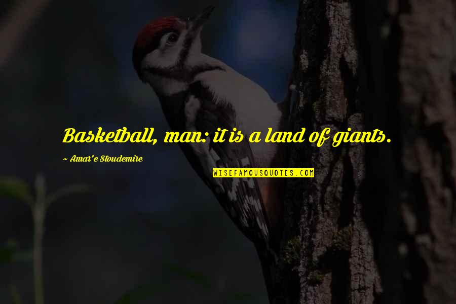 Basketball Quotes By Amar'e Stoudemire: Basketball, man: it is a land of giants.