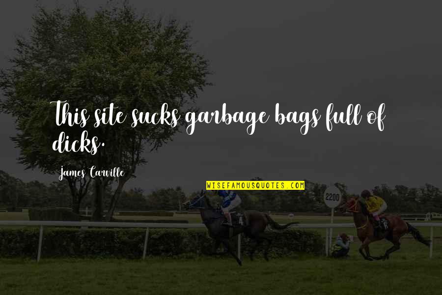 Basketball Trash Talk Quotes By James Carville: This site sucks garbage bags full of dicks. Basketball Trash Talk Quotes By James Carville: This site sucks garbage bags full of dicks.
