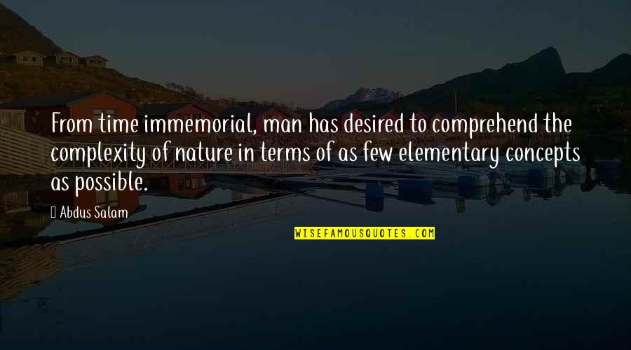 Basques In America Quotes By Abdus Salam: From time immemorial, man has desired to comprehend Basques In America Quotes By Abdus Salam: From time immemorial, man has desired to comprehend