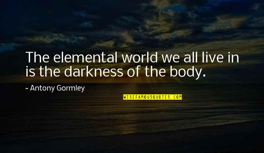Bassidi Dembele Quotes By Antony Gormley: The elemental world we all live in is