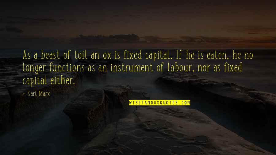 Basta Dota Player Quotes By Karl Marx: As a beast of toil an ox is Basta Dota Player Quotes By Karl Marx: As a beast of toil an ox is