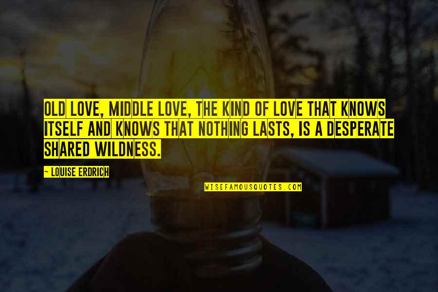 Bastardette Quotes By Louise Erdrich: Old love, middle love, the kind of love