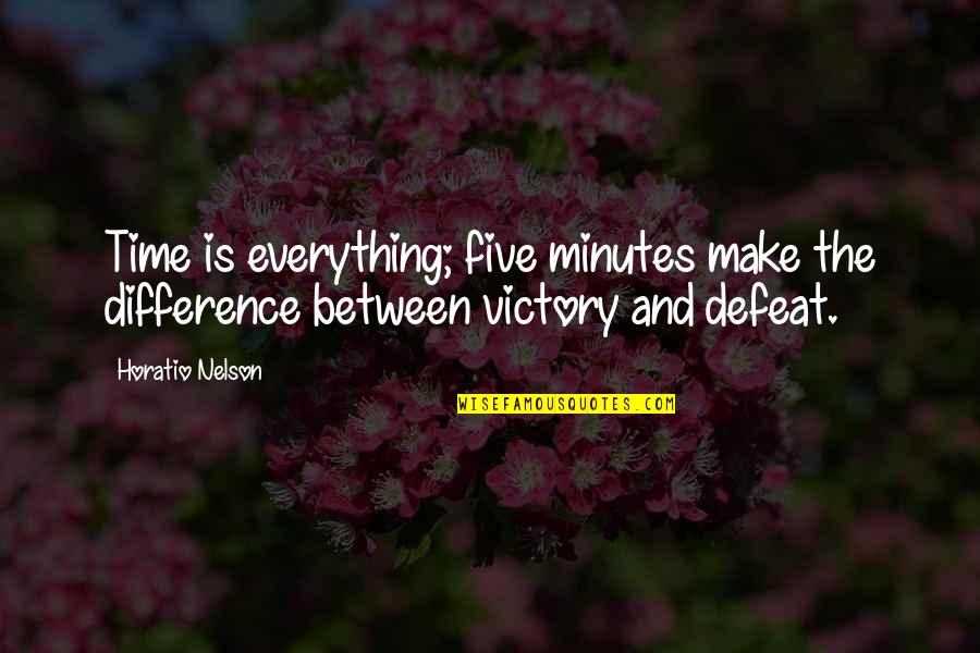 Basti Artadi Quotes By Horatio Nelson: Time is everything; five minutes make the difference
