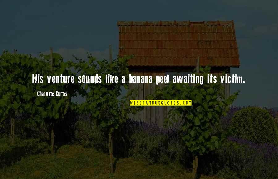 Bastow Farm Quotes By Charlotte Curtis: His venture sounds like a banana peel awaiting