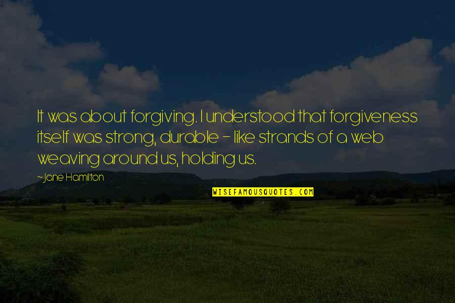 Bat File Quotes By Jane Hamilton: It was about forgiving. I understood that forgiveness
