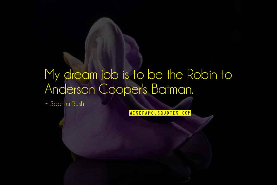 Batman And Robin Quotes By Sophia Bush: My dream job is to be the Robin