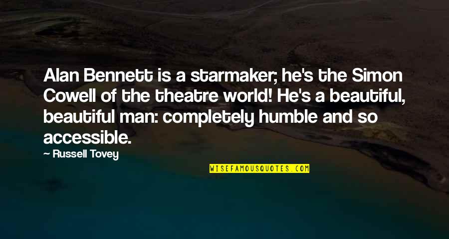 Batmanghelidj Back Quotes By Russell Tovey: Alan Bennett is a starmaker; he's the Simon Batmanghelidj Back Quotes By Russell Tovey: Alan Bennett is a starmaker; he's the Simon