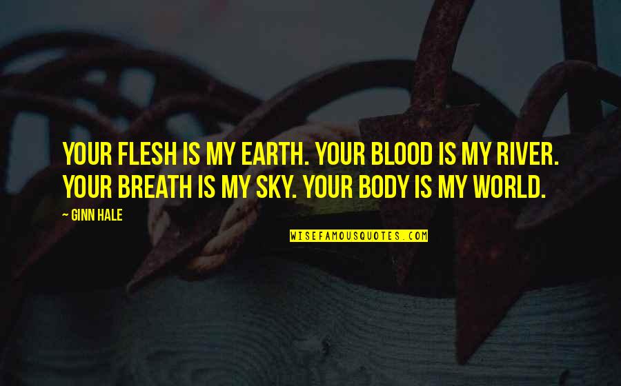 Batmunkh Batbold Quotes By Ginn Hale: Your flesh is my earth. Your blood is
