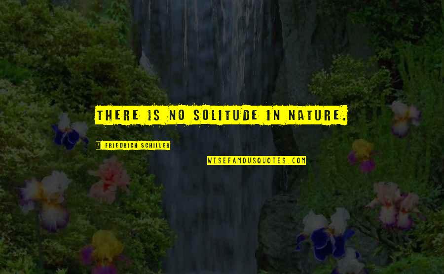 Batool Hussaini Quotes By Friedrich Schiller: There is no solitude in nature.