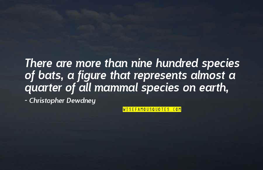 Bats Quotes By Christopher Dewdney: There are more than nine hundred species of