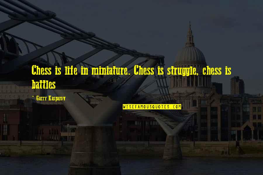 Battle In Life Quotes By Garry Kasparov: Chess is life in miniature. Chess is struggle,