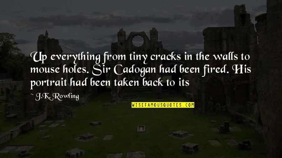 Battledore Badminton Quotes By J.K. Rowling: Up everything from tiny cracks in the walls