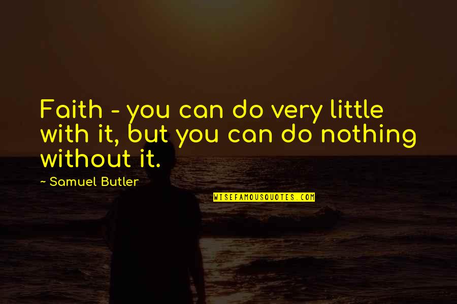 Bauermeister Machine Quotes By Samuel Butler: Faith - you can do very little with