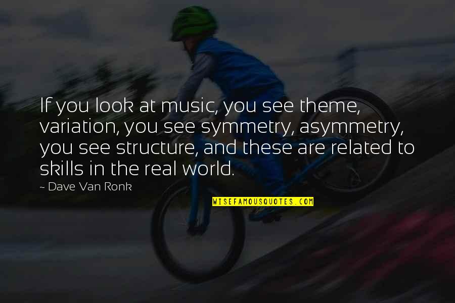 Baughn Cameron Quotes By Dave Van Ronk: If you look at music, you see theme,