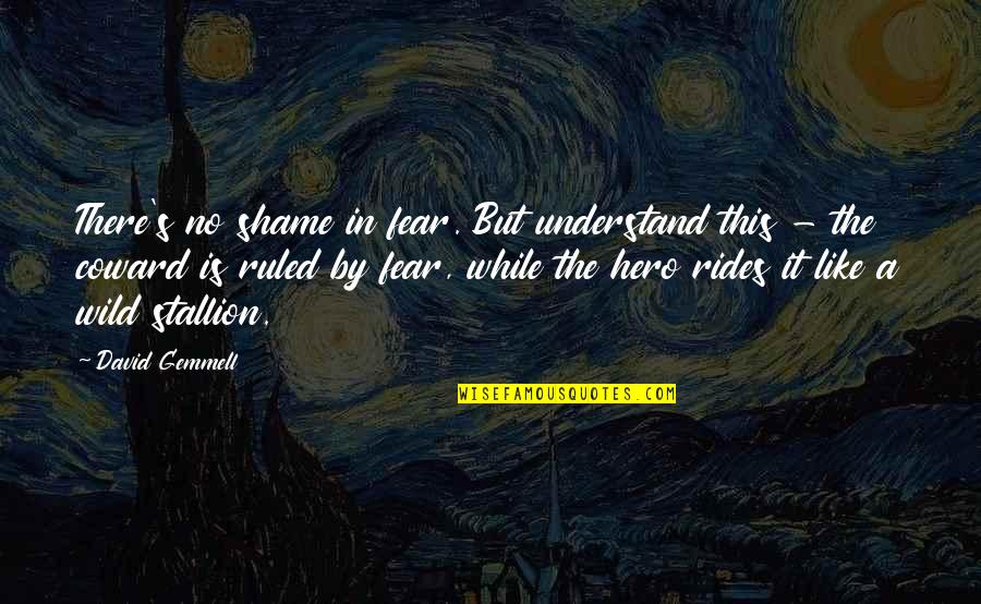 Baumeister's Quotes By David Gemmell: There's no shame in fear. But understand this
