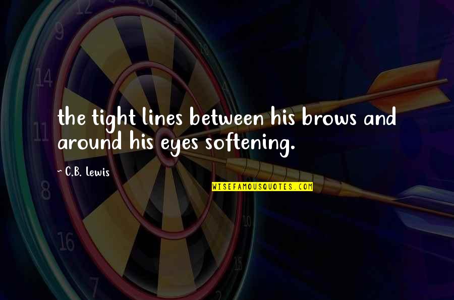 Baupost Hedge Quotes By C.B. Lewis: the tight lines between his brows and around