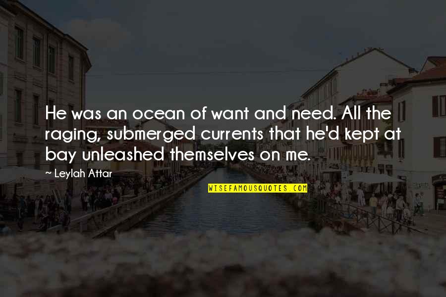 Bay'd Quotes By Leylah Attar: He was an ocean of want and need.