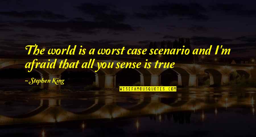 Bayhass Quotes By Stephen King: The world is a worst case scenario and