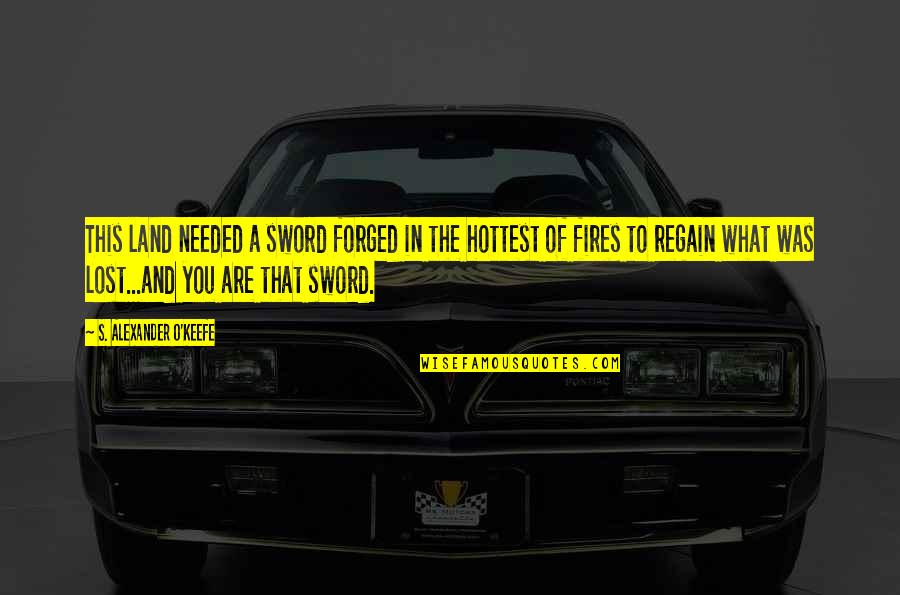 Baynton Jones Quotes By S. Alexander O'Keefe: This land needed a sword forged in the