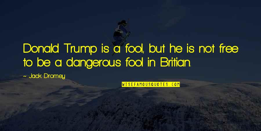 Bazen Tasmajdan Quotes By Jack Dromey: Donald Trump is a fool, but he is