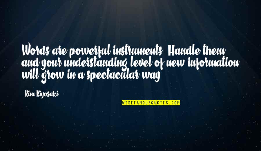 Bazzini Pistachios Quotes By Kim Kiyosaki: Words are powerful instruments. Handle them and your