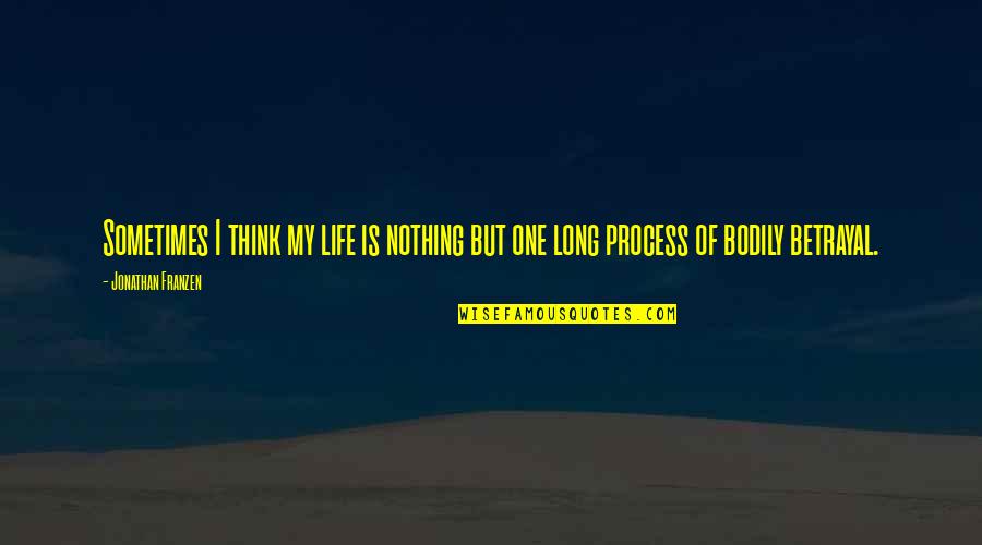 Bbm Display Quotes By Jonathan Franzen: Sometimes I think my life is nothing but