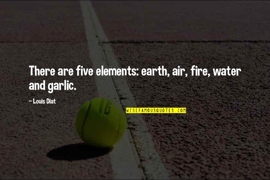 Bcanada Quotes By Louis Diat: There are five elements: earth, air, fire, water