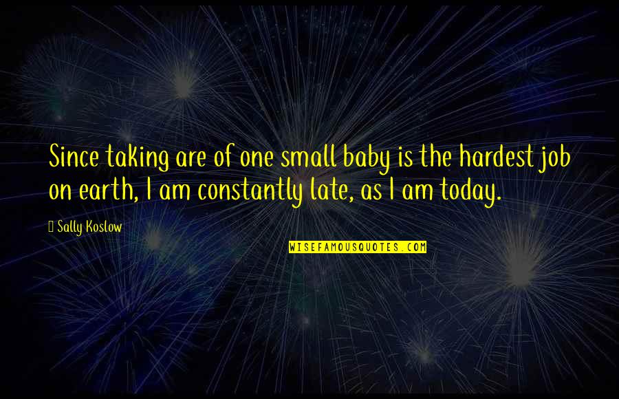 Bcrk25w Quotes By Sally Koslow: Since taking are of one small baby is