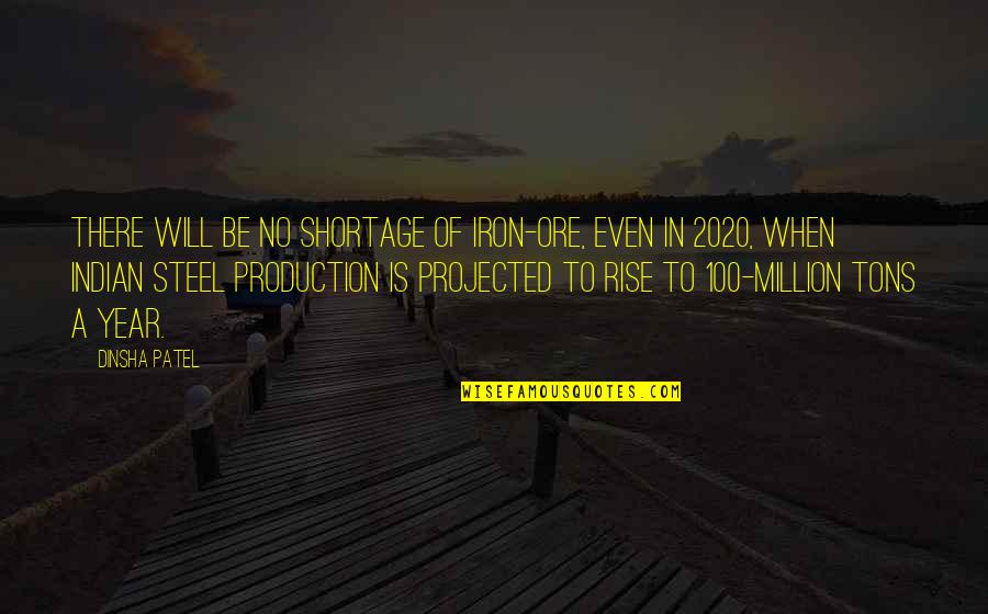 Be 100 Quotes By Dinsha Patel: There will be no shortage of iron-ore, even Be 100 Quotes By Dinsha Patel: There will be no shortage of iron-ore, even